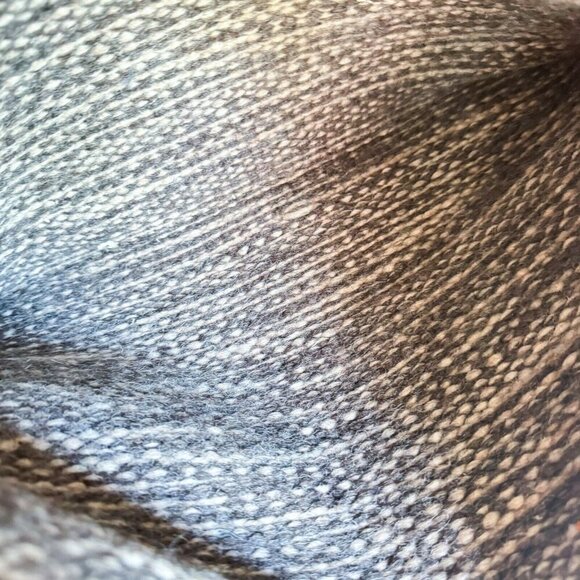 Vintage  Wool Knit Large Messanger Bag w Leather Strap - Picture 7 of 7